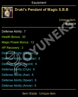 Draki's Pendant of Magic S.B.B