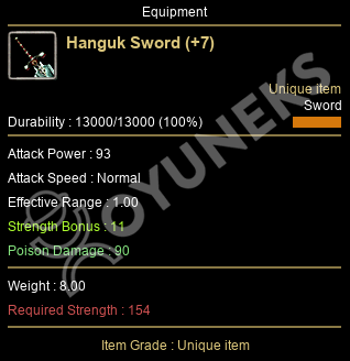 Hanguk Sword (+7)