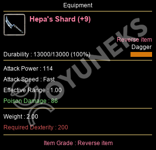 Rev. Hepa's Shard (+9)