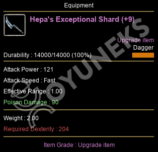 Hepa's Exceptional Shard (+9)