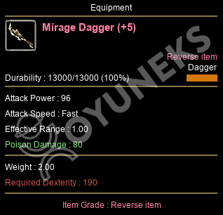 Rev. Mirage Dagger (+5)