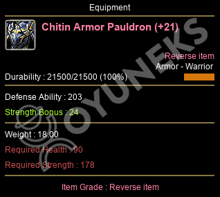 Rev. Chitin Armor Pauldron (+21)