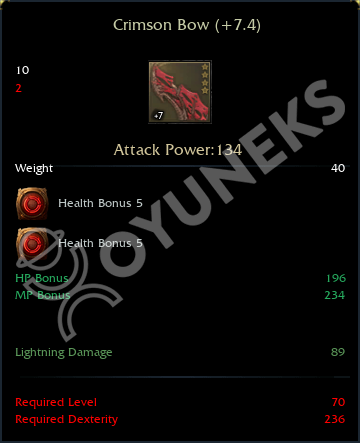 Crimson Bow (+7.4) (+14 Item)
