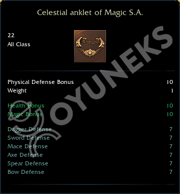 Celestial anklet of Magic S.A.