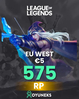 LoL EU 575 RP - 5 EUR KAMPANYA