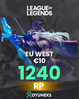 LoL EU 1240 RP - 10 EUR KAMPANYA