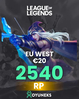 LoL EU 2540 RP - 20 EUR KAMPANYA