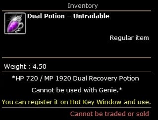 Knight Online Dual Potion