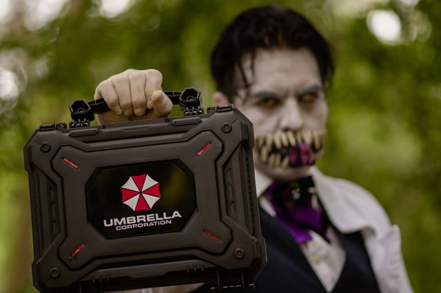 Resident Evil serisi Umbrella Corporation temalı görsel — oynama sırası rehberi