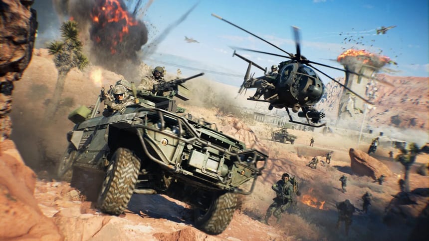 Battlefield 6 Game Pass oynanış görüntüsü, geniş çaplı savaş haritası