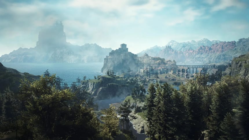 Dragon's Dogma 2 Dark Arisen karlı Norgan bölgesi