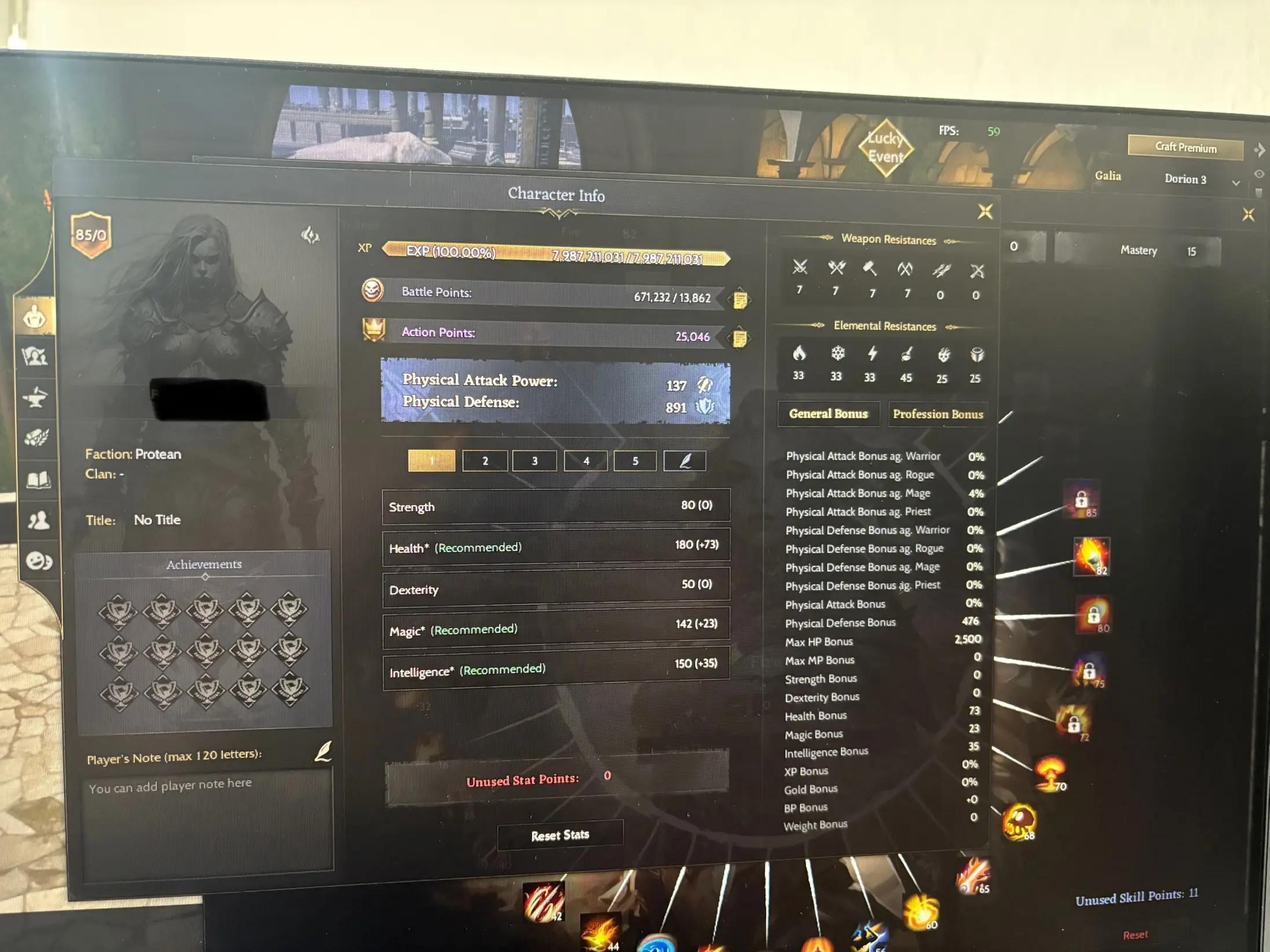 85LVL%100 PROTEAN MAGE 671K NP FR70-82 LR-BLİNK AÇIK