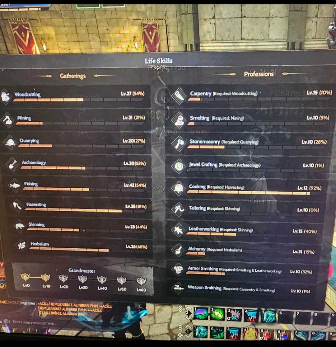 85/5 Rogue Gm1 Asas Skilleri Ful Açık Relic +8 Balık +40