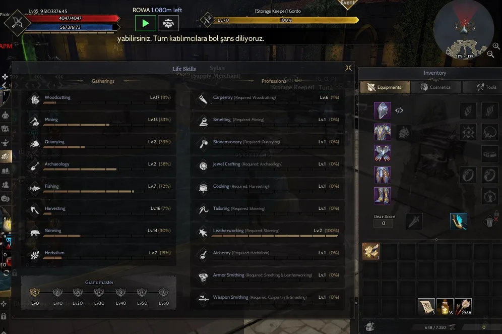 85 Düz Rogue + Name Change Scroll