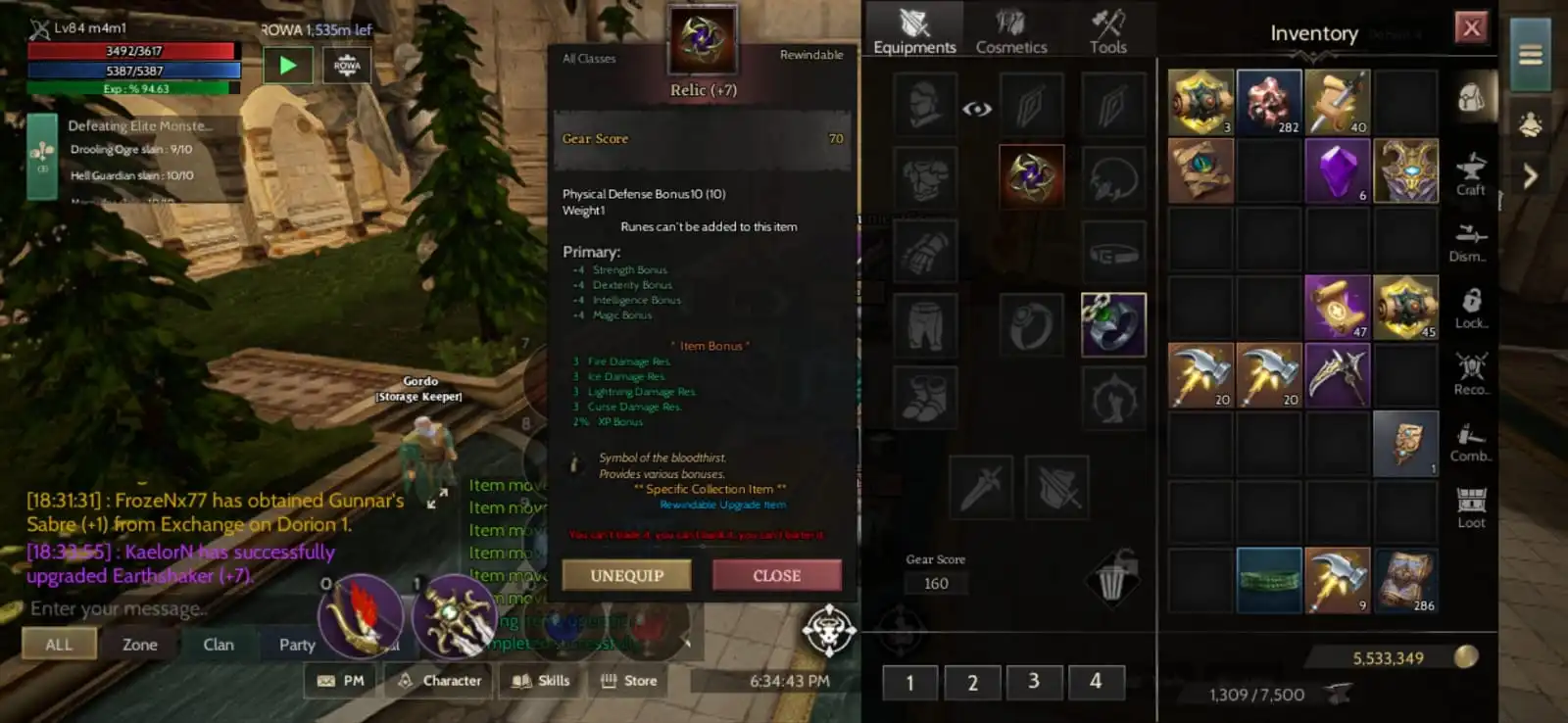 +7 RELİC GM1 ROGUE