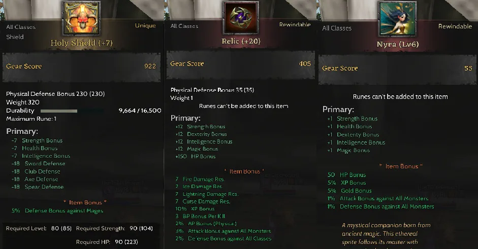 85 Lw 20 RELİC 7QUEST KALKAN ve 6 NYRA