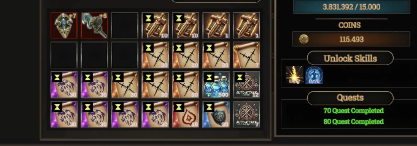 83 Priest -+ 7 quest kalkan - +6 quest ms